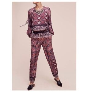 Anthropologie Rosewood Jumpsuit By Cynthia Vincent
